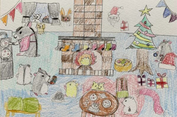 娘作ハムスタークリスマス